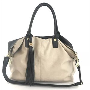 Steve Madden Large Black & Tan Bag Purse